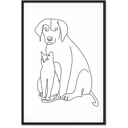  Slika - Best Friends (1 Part) Vertical 60x90 U crnom drvenom okviru Slike