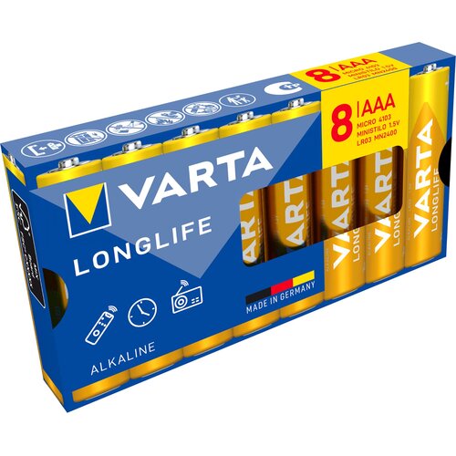 Varta 1x8 Longlife AAA LR 3 Blisterverpackung Slike