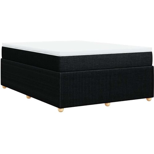  Krevet s oprugama i madracem crni 140x200 cm od tkanine Slike