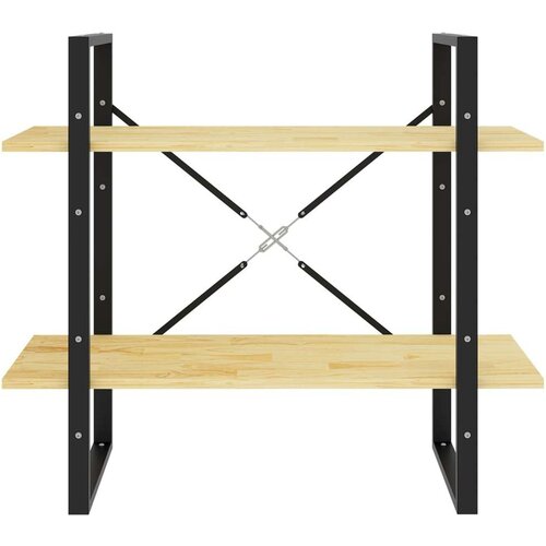 VidaXL Knjižna omara 2-nadstropna 80x30x70 cm trdna borovina Slike