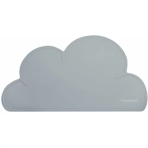 Kindsgut tamno sivi silikonski podmetač Cloud, 49 x 27 cm