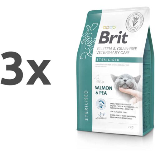 Brit veterinary diet Brit GF Veterinarska dieta za mačke - Sterilised 3 x 2 kg Cene