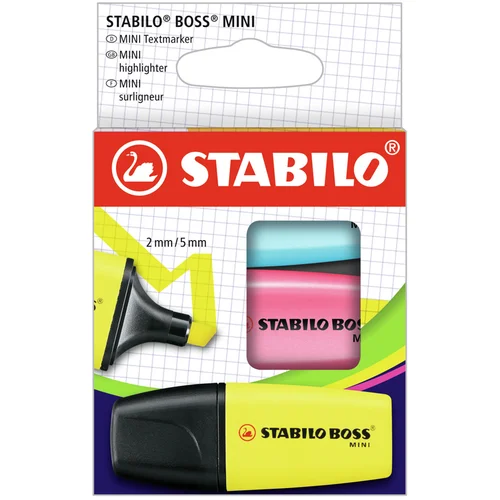 Stabilo osvetljevalec BOSS MINI, kartonska škatla za 3 št, (21656313)