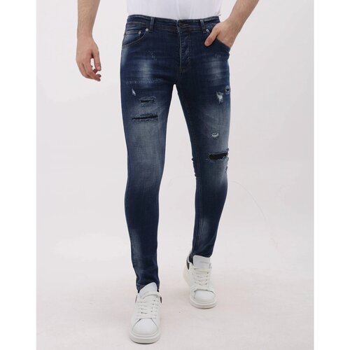 Mario Morato Kavbojke slim 154189201 Modra Slike