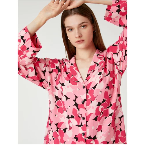 Koton Floral Shirt Relax Fit Long Sleeve