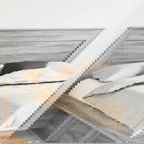 VidaXL Uzglavlje s uzglavljem Siva Sonoma 160 cm Konstruirano drvo Slike