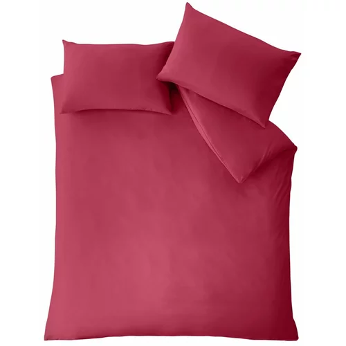 Catherine Lansfield Temno rožnata posteljnina za zakonsko posteljo 200x200 cm So Soft –