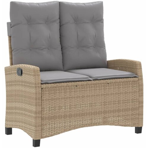 4-dijelni vrtni blagovaonski set od poliratana s jastucima bež 90 cm table length Slike