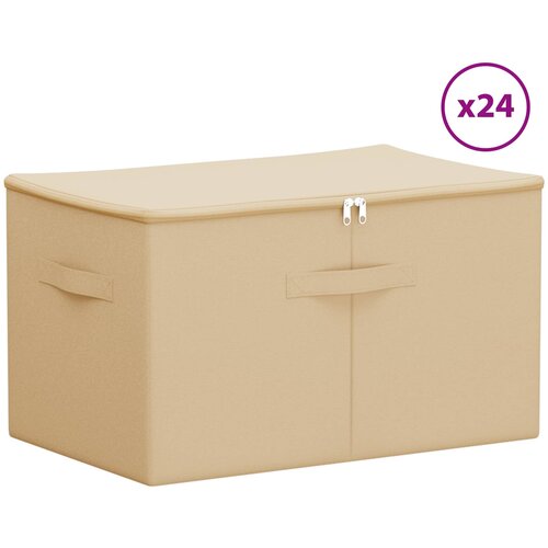  Kutija za spremanje 24 pcs Krem 55 x 35 x 32 cm Netkana tkanina Slike