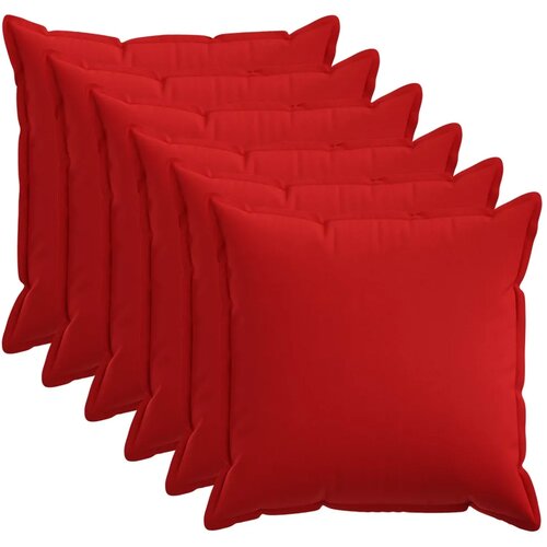  Presvlaka za jastuk 6 kom. HOUTEN Crvena 55 x 55 cm Umjetni lan - Crvena 55 x 55 cm 6 Cijene