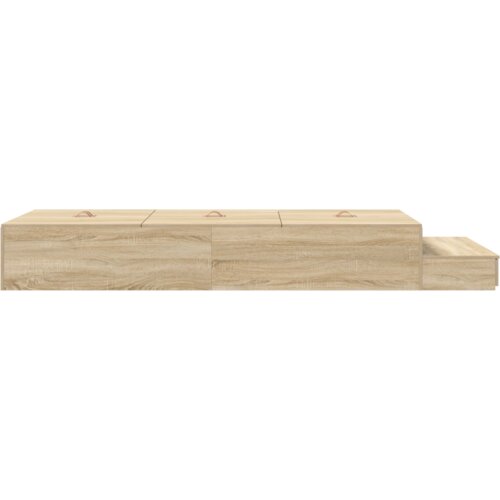 VidaXL krevetna konstrukcija za pohranu sonoma hrast 90x200 cm Slike