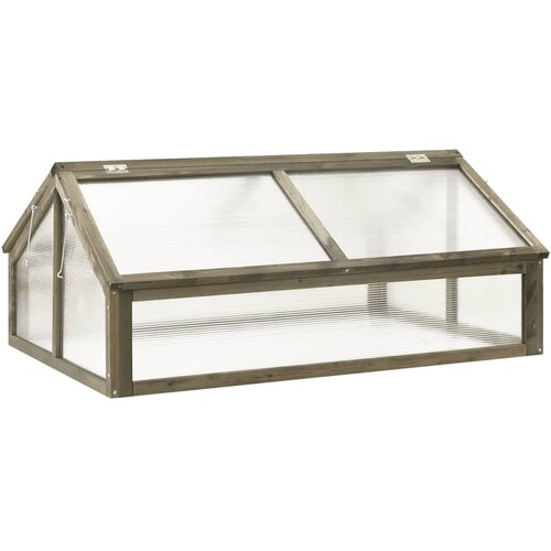 vidaXL Staklenik sivi 114 x 80 x 50 cm od jelovine Cene