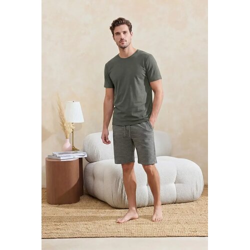 Trendyol mu&scaron;ki set pidžame Tmnss26Pt00036, Khaki-Khaki Cene