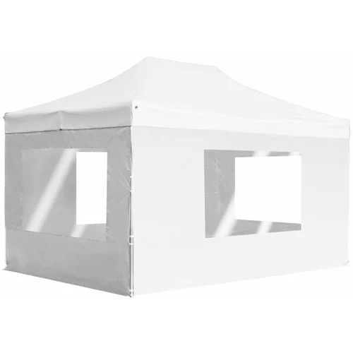  Profesionalni šotor za zabave aluminij 4,5x3 m bel, (20742981)