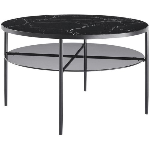Livetastic Klubska Miza Marble, Črna, &Oslash; 81cm Cene