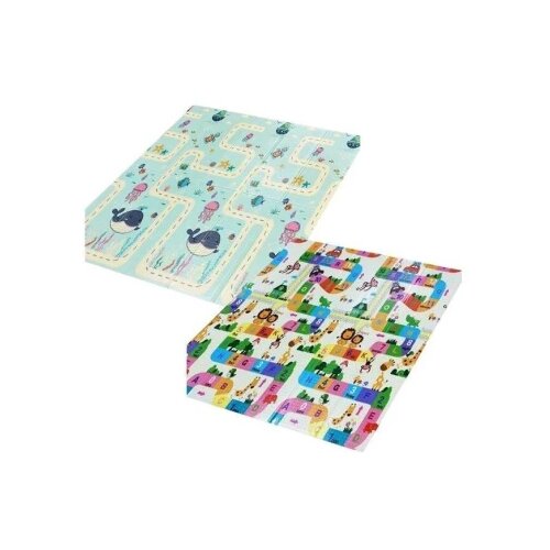 Bbo SKLOPIVA PODLOGA ZA IGRU OD PENE (ZH-1) - SMALL WHALES (180x200x1cm) (ZH-1SM) Slike