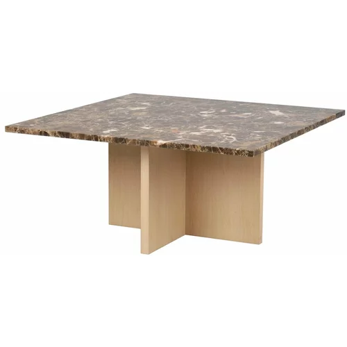 Rowico Rjava mizica iz marmorja 90x90 cm Brooksville - Rowico