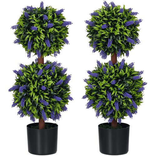 HOMCOM umetna rastlina plastika, jeklo 15D x 15&amp;Scaron; x 70V cm zelena, (5000242178) Slike
