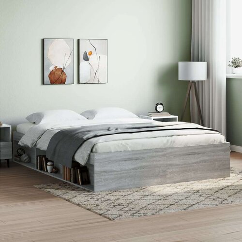  Posteljni okvir siva sonoma 140x190 cm Slike