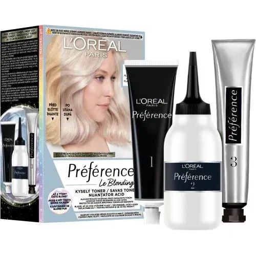 L'Oréal Paris Préférence Le Blonding Toner barva za lase svetli lasje 60 ml Odtenek platinum ice za ženske