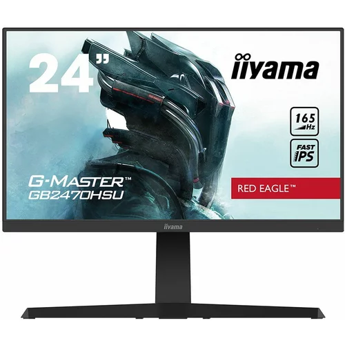 Iiyama Monitor 60,9 cm (24,0") GB2470HSU-B1 1920x1080 Gaming 165Hz IPS 0,8ms HDMI DisplayPort 1/2xUSB pivot zvočniki FreeSync Premium
