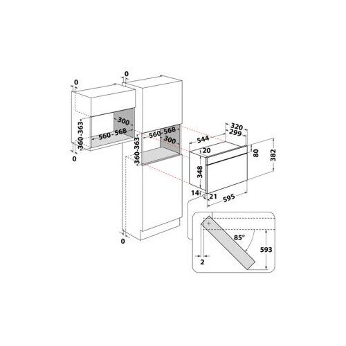 Whirlpool WMN574BXA ugradna mikrotalasna rerna Slike