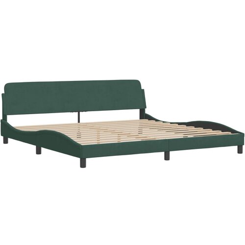 vidaXL Okvir za krevet s uzglavljem tamnozeleni 200x200 cm baršunasti Cene