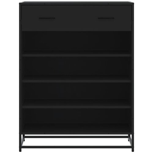  Ormarić za cipele crni 75x38x97,5 cm Konstruirano drvo i metal Crna Slike