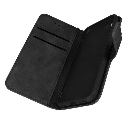 forcell Ovitek Folio za iPhone SE 2022 / 2020 / 8 / 7 Suede Effect črn, (20524510) Cene