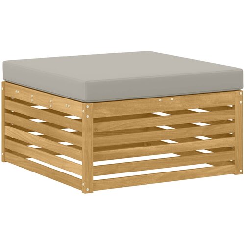  Set vanjskih sofa 6 kom. Bijela i svjetlosiva Poliester Slike