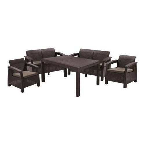 Keter Baštenski set Corfu Fiesta/ Pe-ratan/ braon CU 258945 Slike