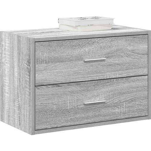 VidaXL Ormarić s 2 ladice boja hrast 60x31x40 cm konstruirano drvo Slike