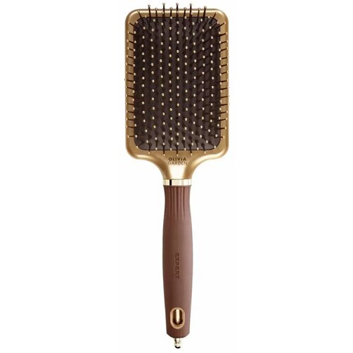 Olivia Garden Expert Flex ravna krtača z najlonskimi vlakni Gold&amp;amp;Brown 1 kos Slike