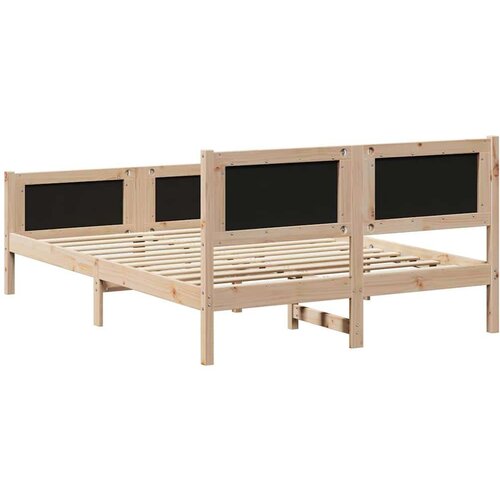  Okvir kreveta Smeđa i crna 135 x 190 cm Masivna borovina Slike