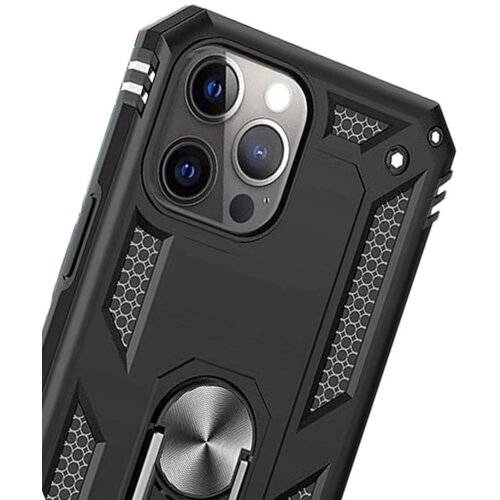 NIKCORP Ovitak za iPhone 13 Pro Max, oklepna za&amp;scaron;čita, magnetno držalo in stojalo, črn + 3x kaljeno za&amp;scaron;čitno steklo za zaslon, (5000139145) Slike
