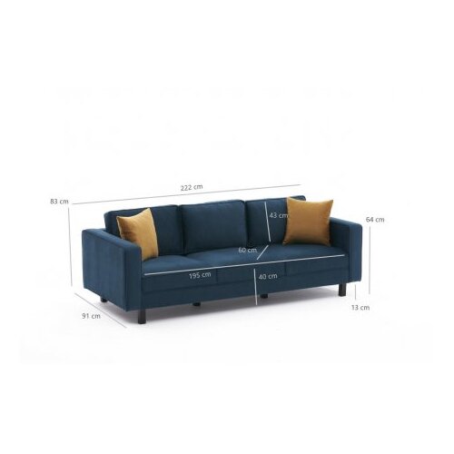  Atelier Del Sofa Trosed Kale Velvet Slike