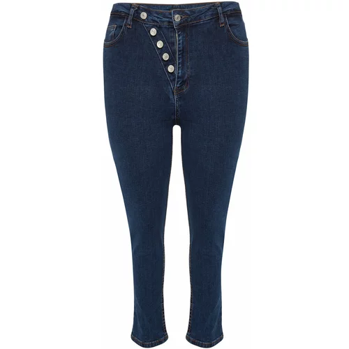 Trendyol Curve Dark Blue Normal Waist Additional Features Not Available Skinny Plus Size Jeans