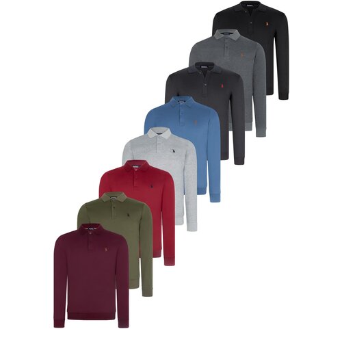 Dewberry SET OF EIGHT V4007 MEN'S SWEATSHIRT-BLACK-NAVY-ANTHRACITE-GRAY-BURGUNDY-INDIGO-KHAKI-PURPLE Cijene