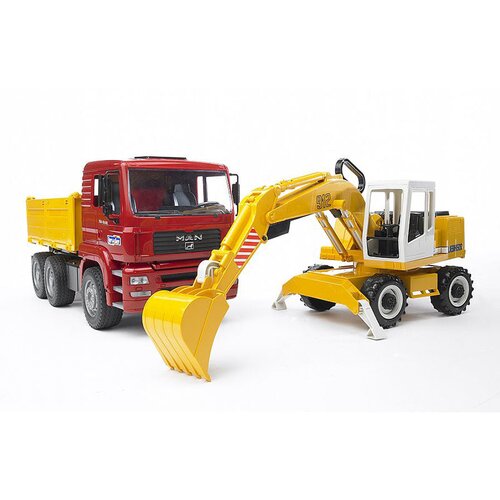 Kamion MAN sa rovokopačem Liebherr 027513 Slike