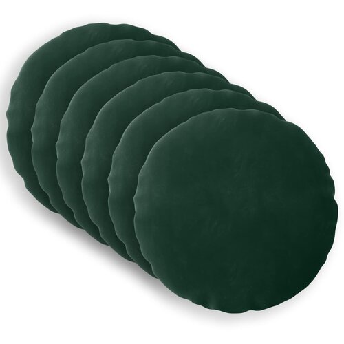  Presvlaka za jastuk 6 pcs HEERLEN Tamnozelena Ø 40 cm Baršun Cene