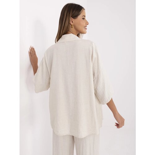 Italy Moda Shirt-MI-KS-6537.74P-light beige Slike