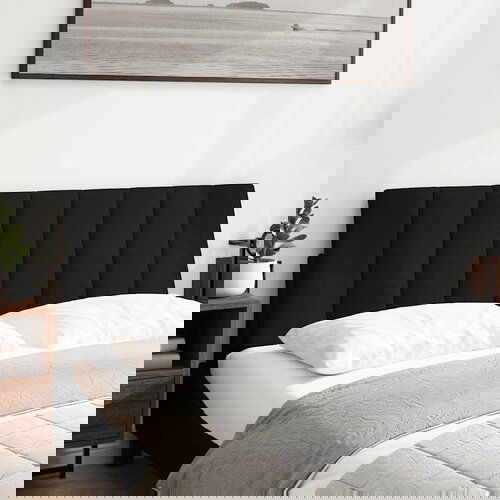 Maison Chic posteljno vzglavje - vzglavna omarica - vzglavna stranica črna 140 cm blago, (21704109) Cene