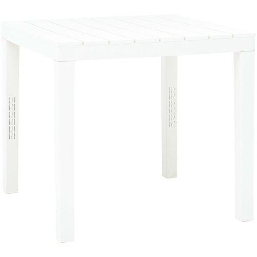 The Living Store Vrtna miza bela 78x78x72 cm plastika - Vrtna Miza, (21477570) Slike