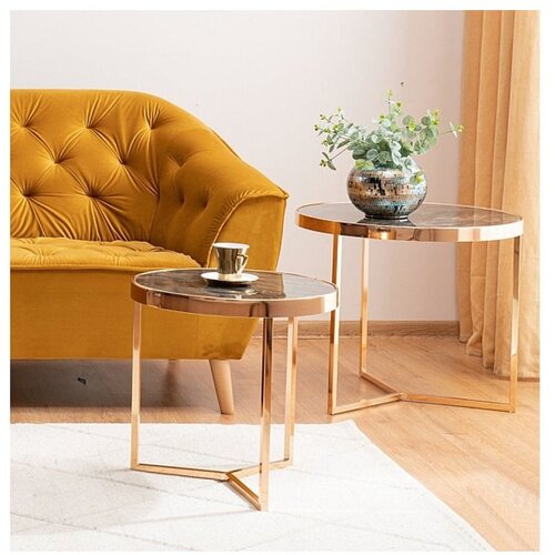 Molarem Home Set stolića DELIA - efekt crnog mramora Slike