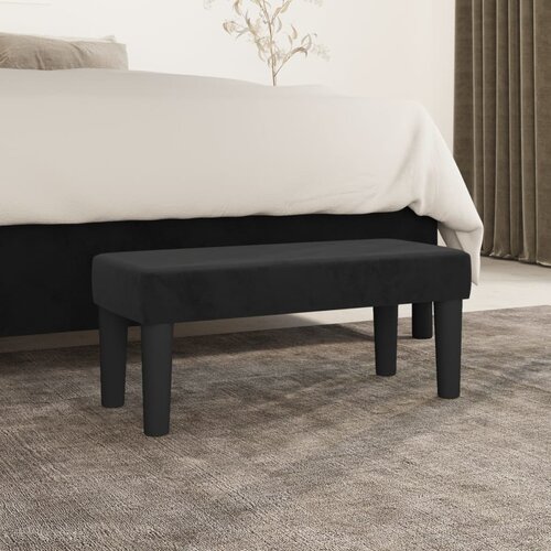 vidaXL Klupa crna 70 x 30 x 30 cm baršunasta Cijene
