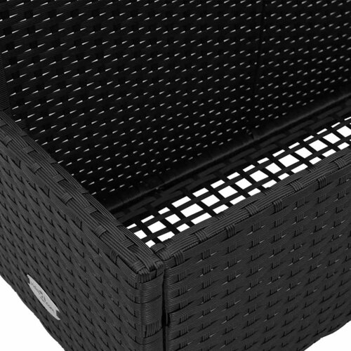  Plovak za bazen Crni 110x100x57 cm Poli ratan Slike