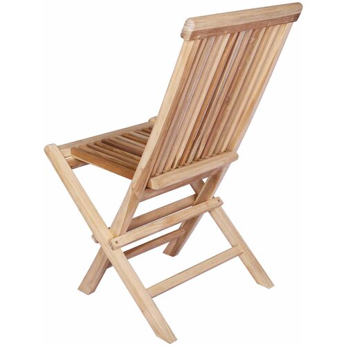  Sklopiva Vrtna Stolica 4 kom. Prirodna Čvrsto teak drvo Slike