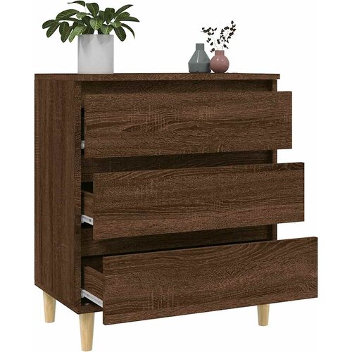  Komoda boja smeđeg hrasta 60 x 35 x 70 cm konstruirano drvo Slike