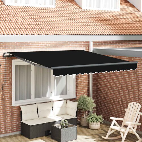  Skrovita tenda Crna 300 x 250 cm Poliester i čelik Cijene