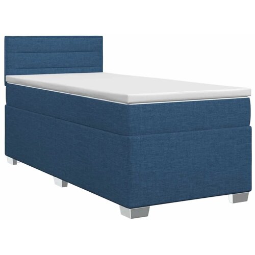  Boxspring krevet s madracem Plava 90 x 190 cm Tkanina - Plava 90 x 190 cm Dizajn linija Slike